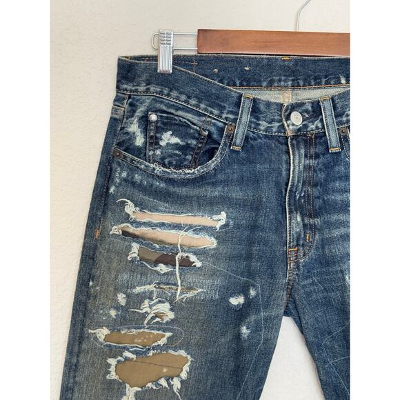 Ralph Lauren x Denim Supply Boyfriend Jeans Distressed Camo Vtg Deadstock, 26 - Picture 4 of 16